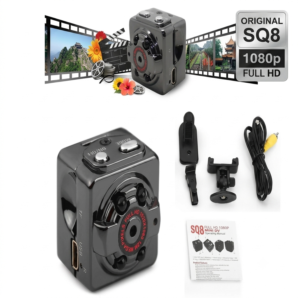 SQ8 Mini Hidden Camera 1080P with Night Vision & Motion Detection