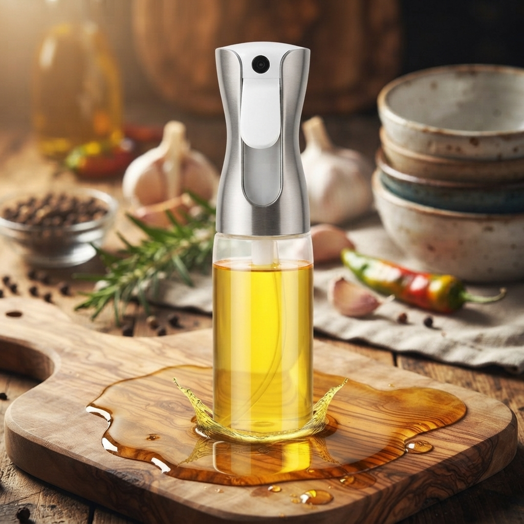 4PCS Daisy Glass Oil & Spice Organizer Set with Oil Bottle