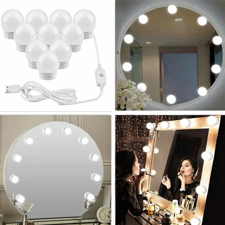 LED Vanity Mirror Lights | 3 Color Dimmable Makeup Light Kit
