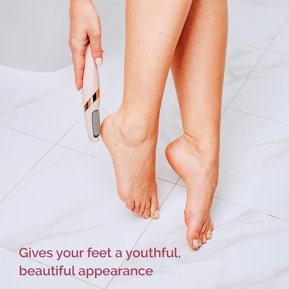 Rechargeable Electric Foot Callus Remover with Extra Roller Head | LED Pedicure Tool for Cracked Heels & Dead Skin