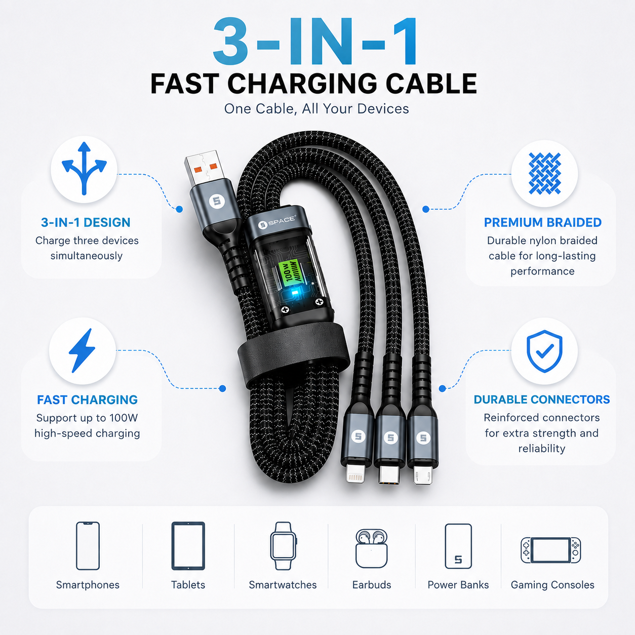 3-in-1 Fast Charging Cable