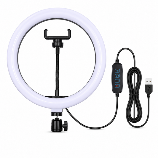 26CM LED Ring Light with Phone Holder & Remote Control