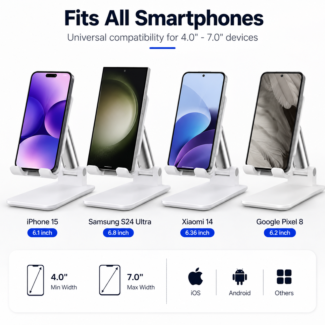 Adjustable Desktop Phone Holder Stand for All Smartphones