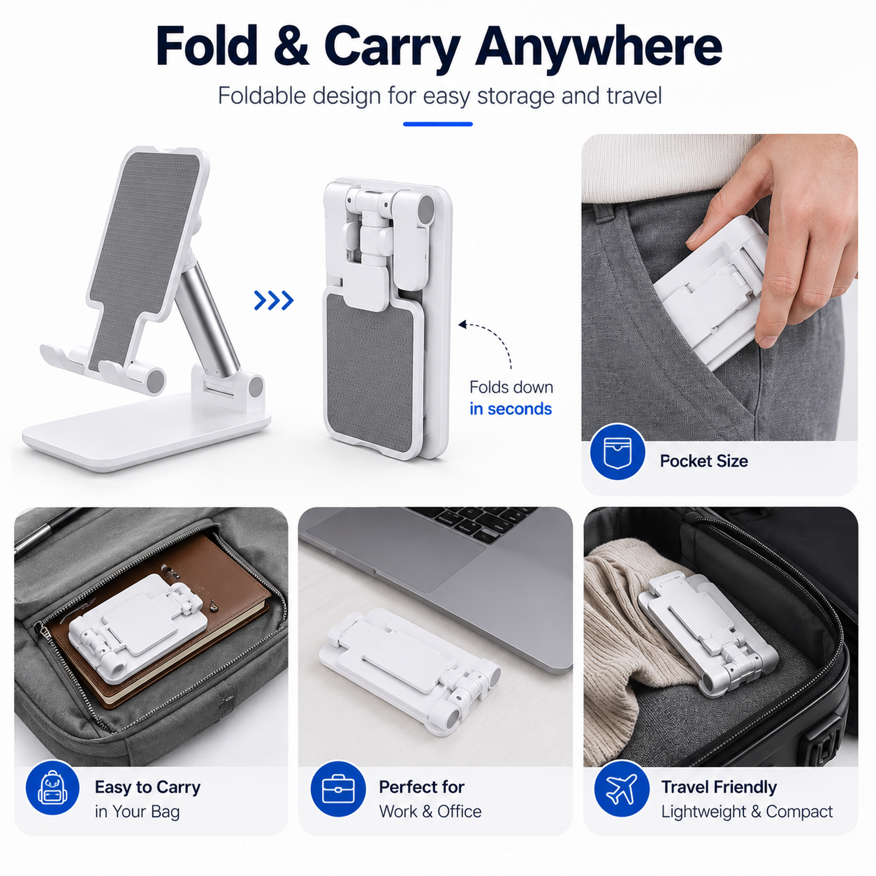 Adjustable Desktop Phone Holder Stand for All Smartphones