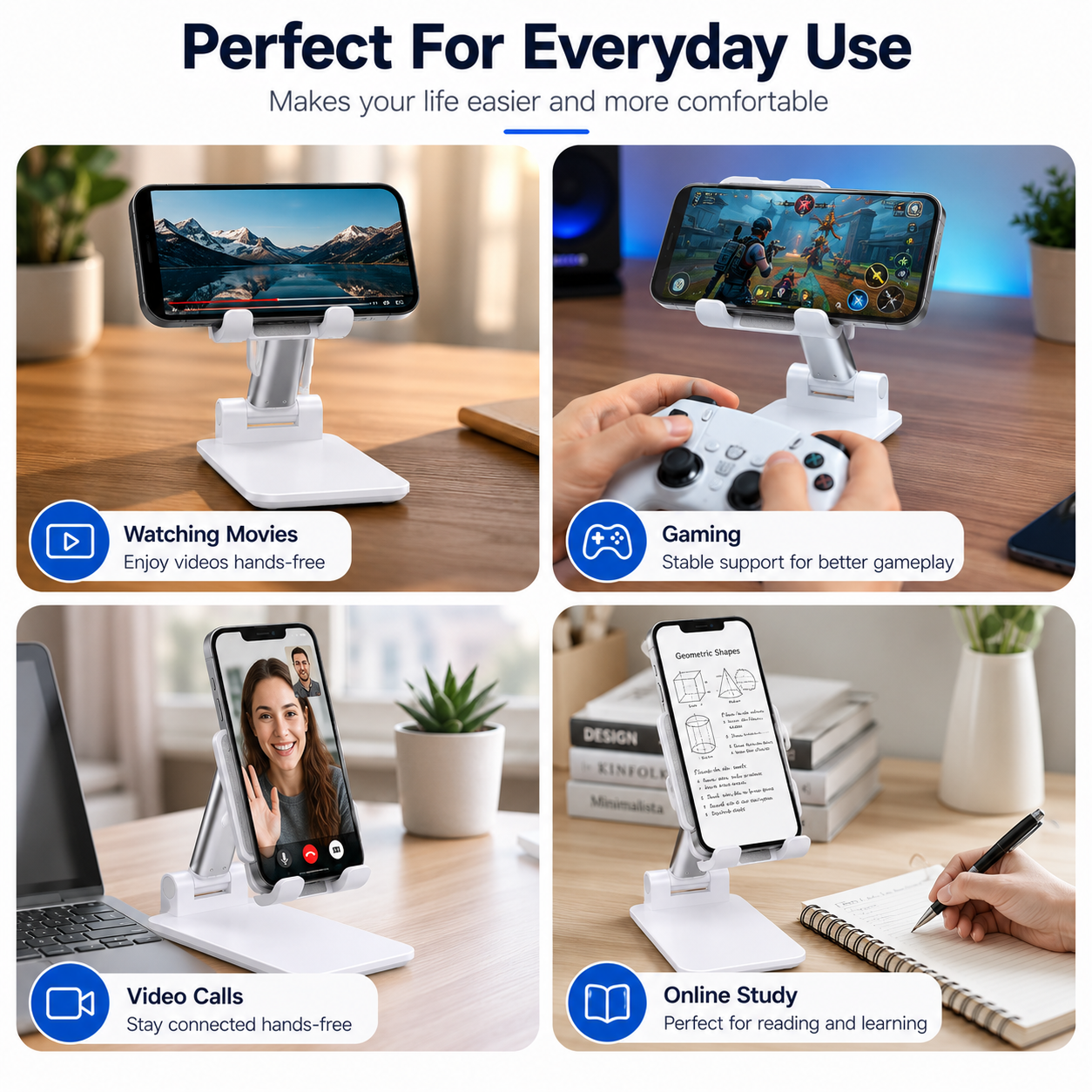 Adjustable Desktop Phone Holder Stand for All Smartphones