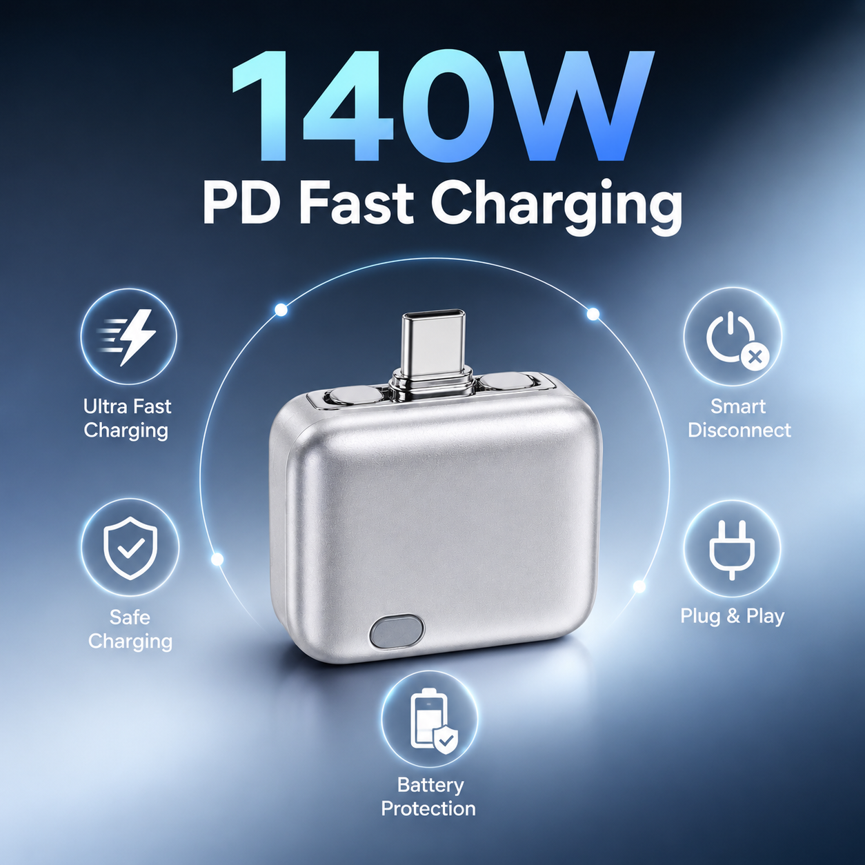 PopGuard 140W Auto Charging Disconnector | USB-C Battery Guard