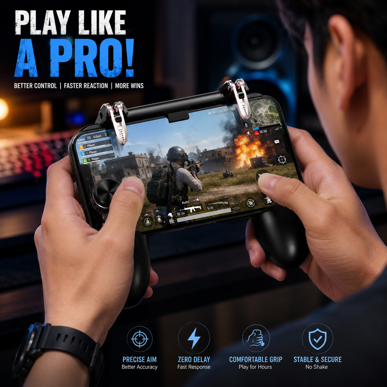 W11+ PUBG Mobile Game Controller for Android & iPhone