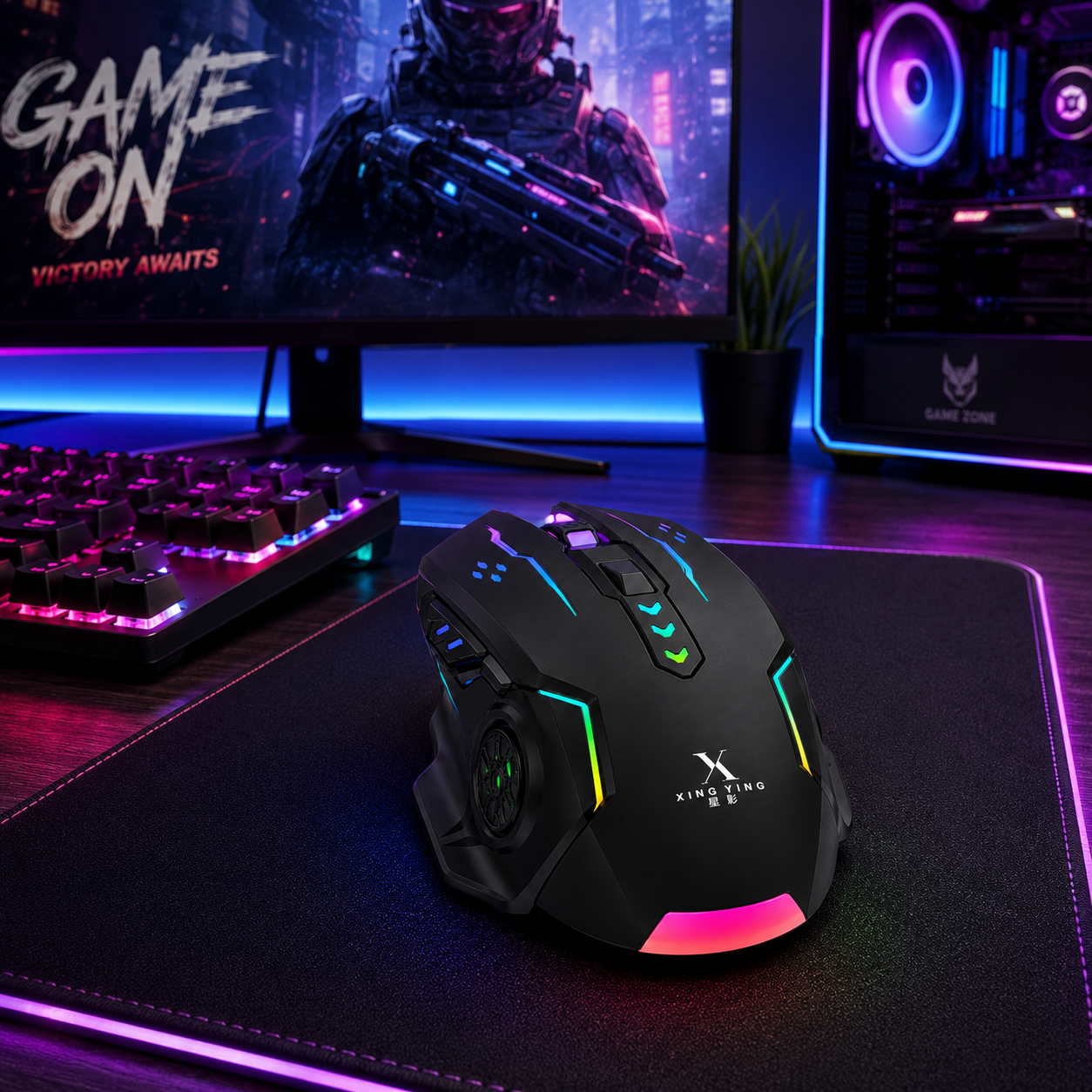 RGB Wired Gaming Mouse with LED Lights | 6 Button USB Mouse