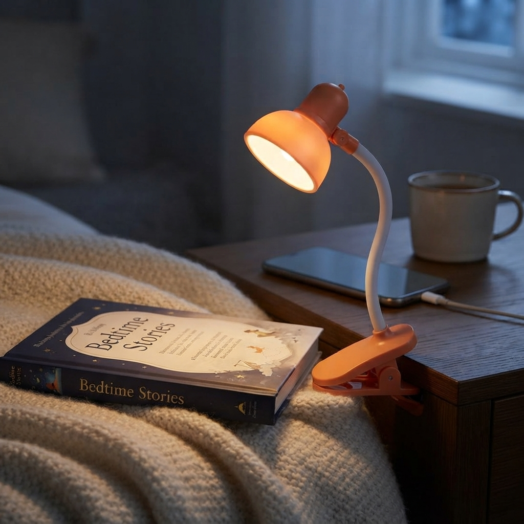 Portable LED Reading Lamp with Clip | Flexible Book Light