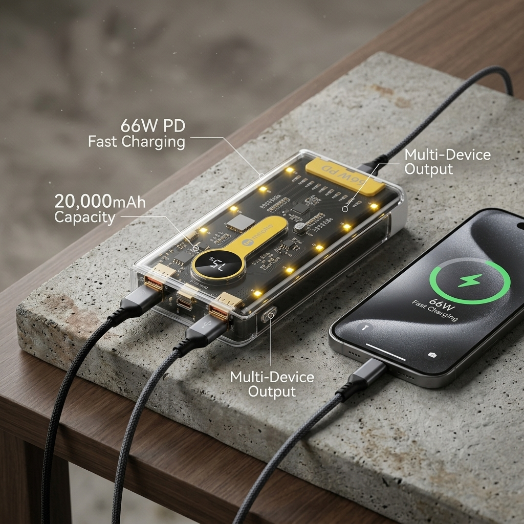 Bolt B102 10000mAh Power Bank | 12W Fast Charging & 4 Cables