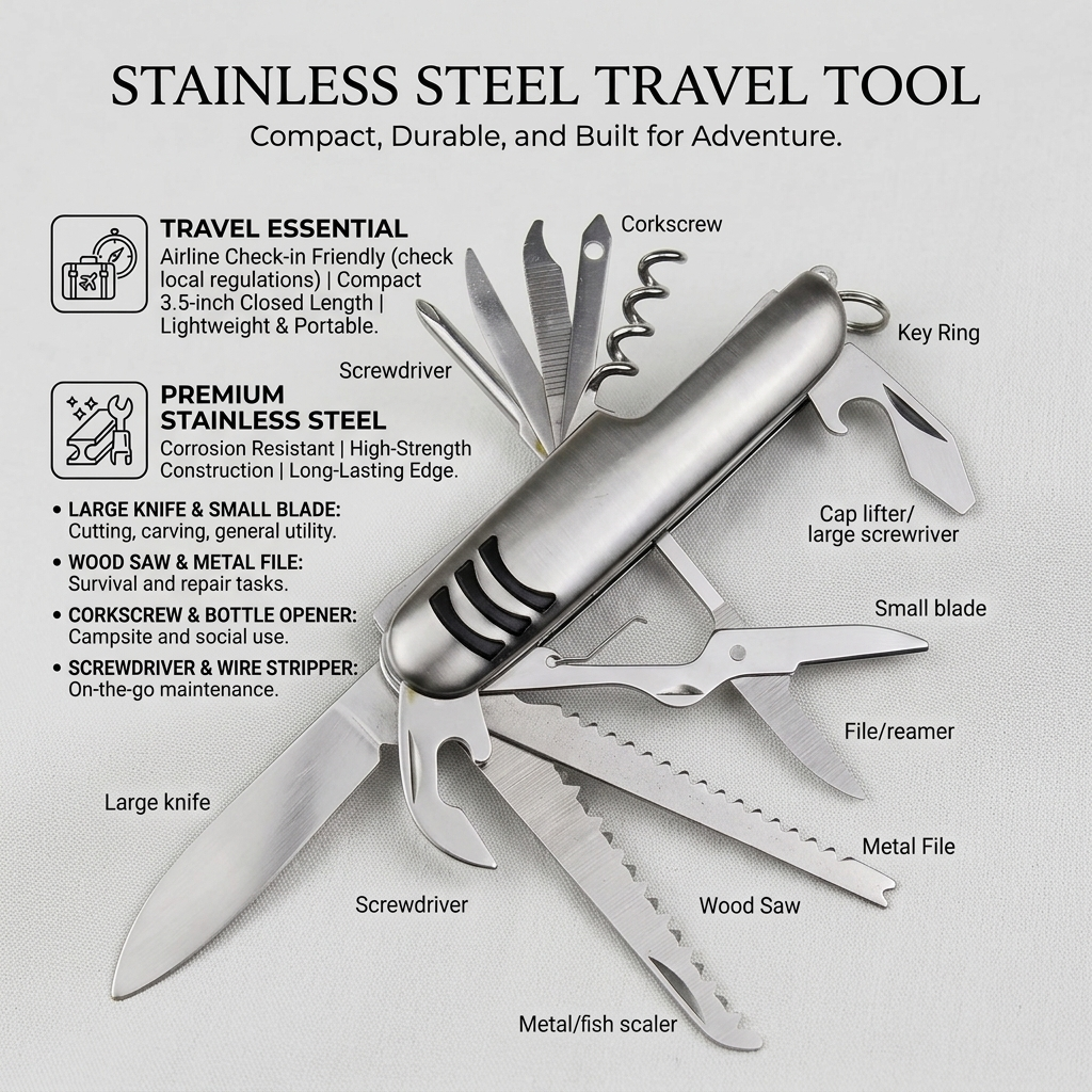 7 in 1 Multifunctional Stainless Steel Tool