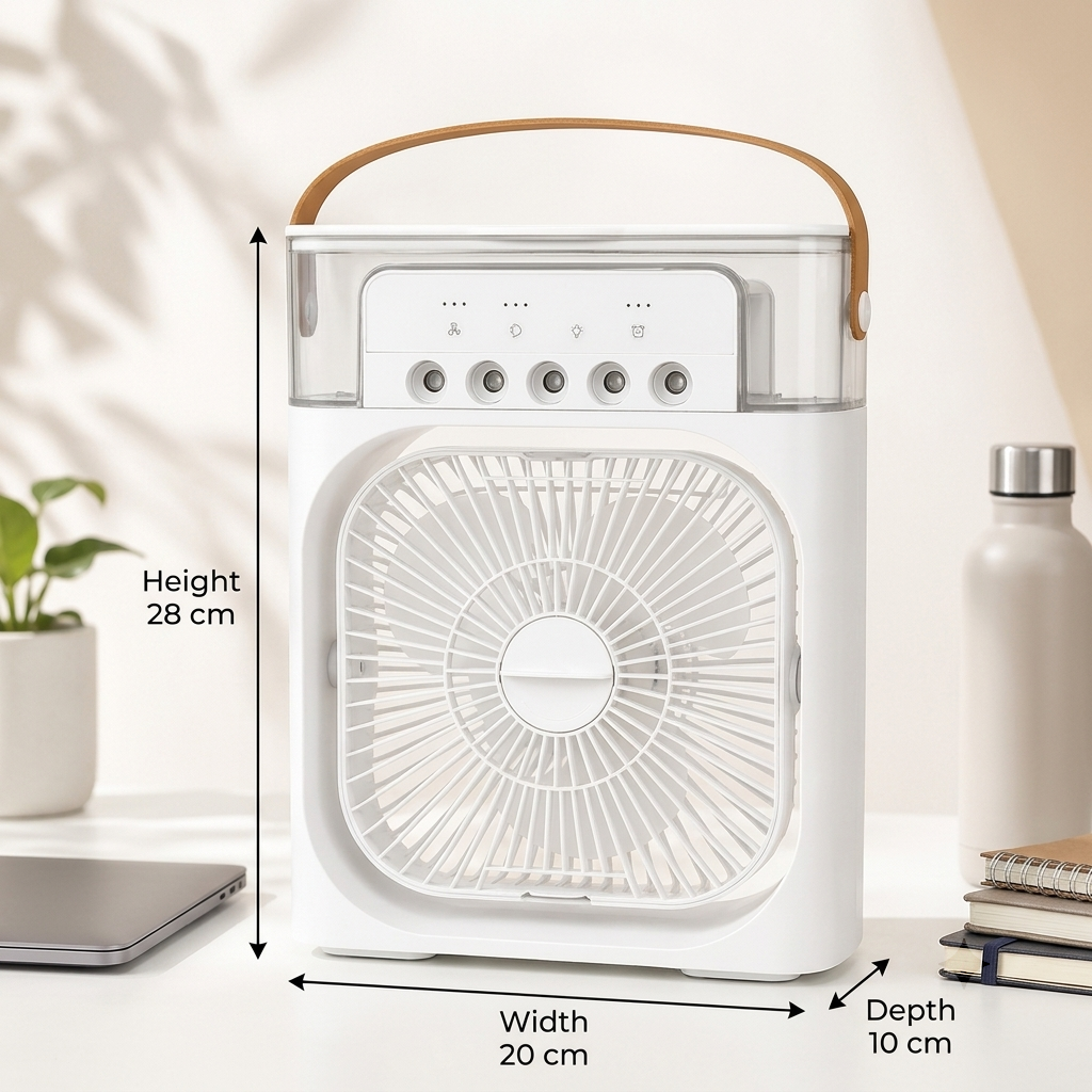 Portable Air Cooler with Humidifier |  LED Night Light Air Cooler