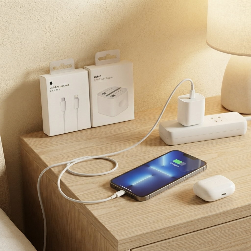 20W USB-C Fast Charger with USB-C to Lightning Cable (1M)