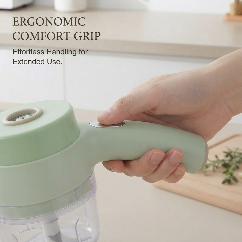 4 in 1 Electric Vegetable Cutter | USB Rechargeable Food Chopper