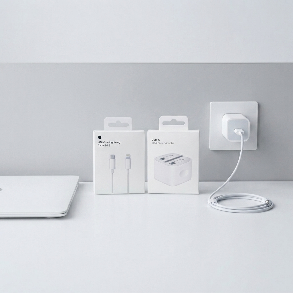 20W USB-C Fast Charger with USB-C to Lightning Cable (1M)