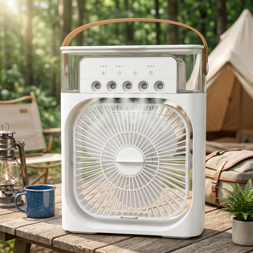 Portable Air Cooler with Humidifier |  LED Night Light Air Cooler