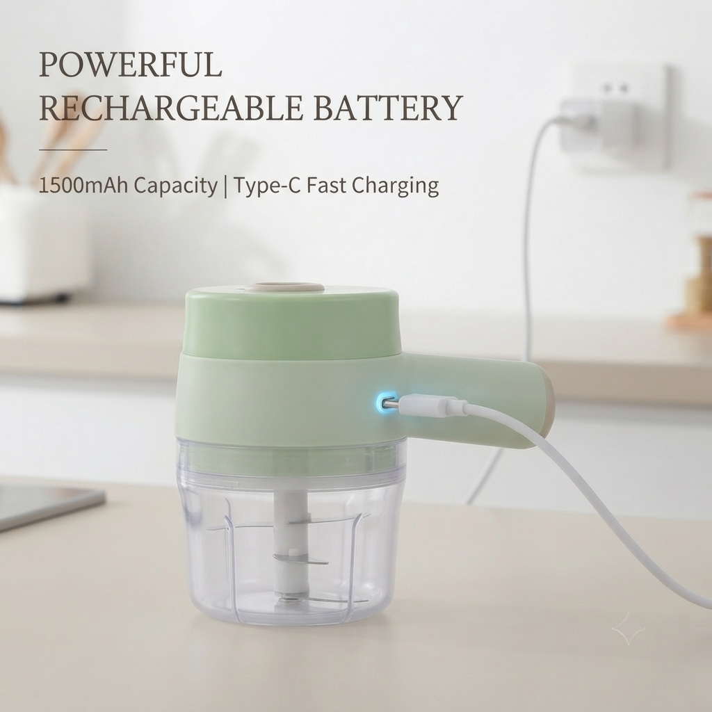 4 in 1 Electric Vegetable Cutter | USB Rechargeable Food Chopper