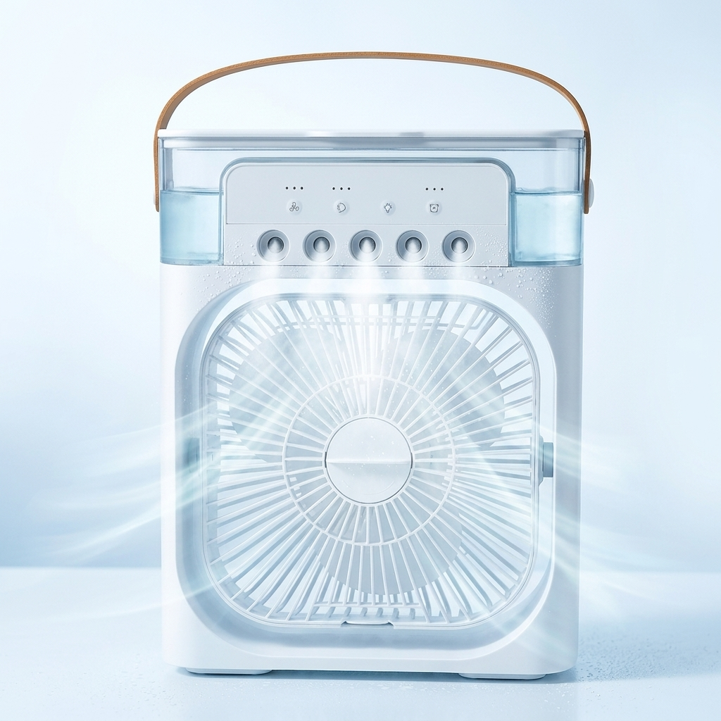 Portable Air Cooler with Humidifier |  LED Night Light Air Cooler