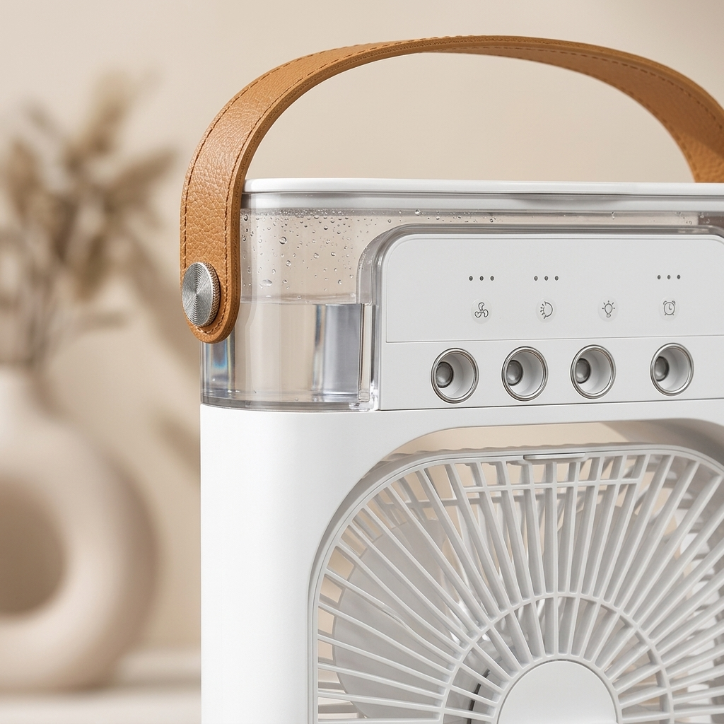 Portable Air Cooler with Humidifier |  LED Night Light Air Cooler