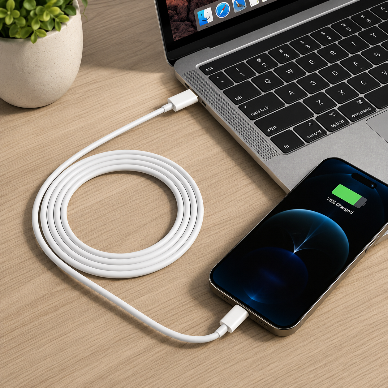 iPhone Lightning to USB-C Fast Charging Cable 120cm