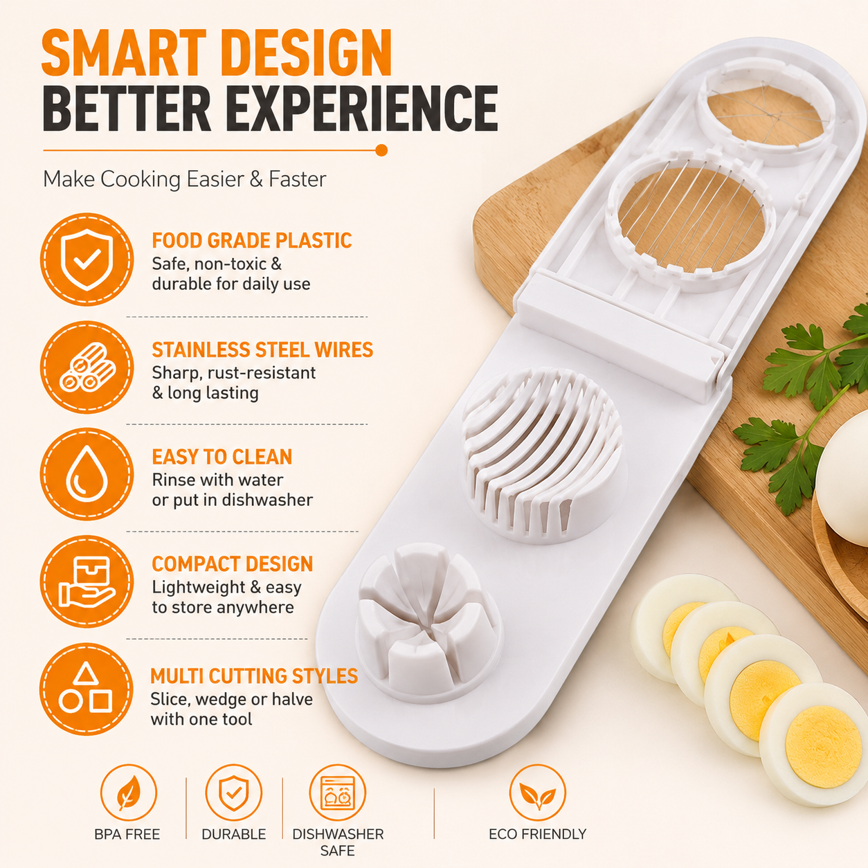 2-in-1 Egg Cutter & Slicer
