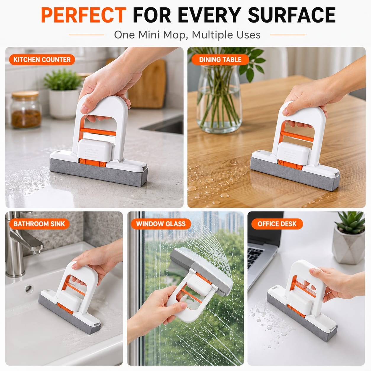 Portable Self Squeeze Cleaning Mop