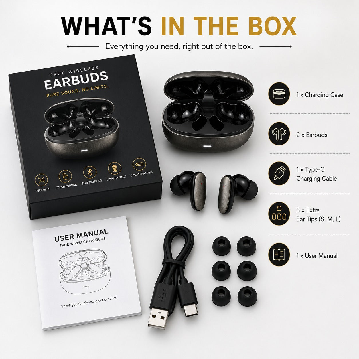 InTouch INT-W03 Wireless Bluetooth Earbuds