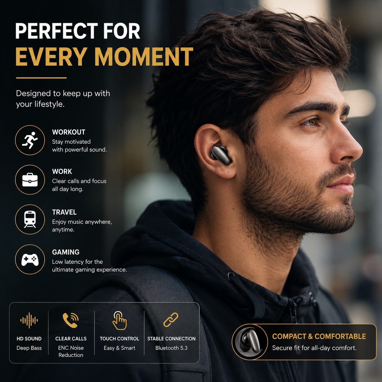 InTouch INT-W03 Wireless Bluetooth Earbuds