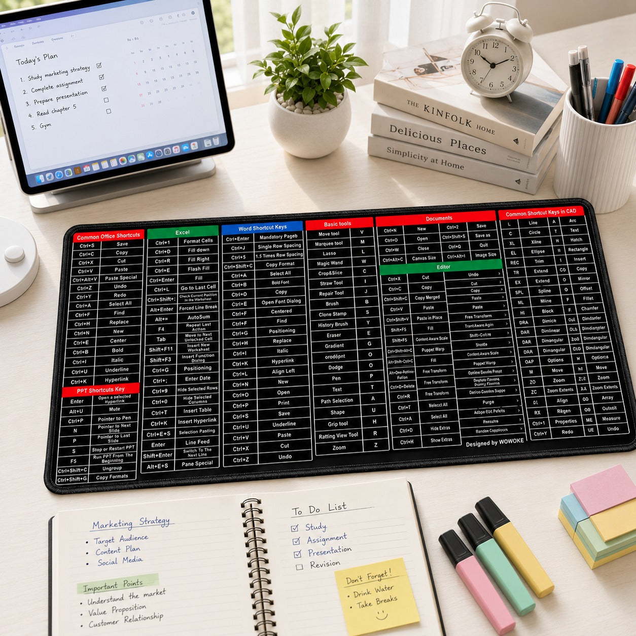 Large Keyboard & Mouse Pad 31.5 x 12 Inch